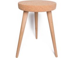 Kurk24 Kurk tafel kruk - houten poten