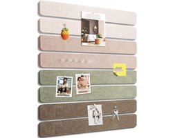 Kurken Berichtenstrip - Set Van 8 Stuks - Kurk Prikbord - Prikbord Kurk - 33 X 5 X 0,9 Cm - Kurkplaat - Zelfklevend Prikbord - Kurkwand - Kantoormemorandum - Geschikt Voor Visieborden, Berichtenborden, Fotowanden En Gebedsborden - Stijl A