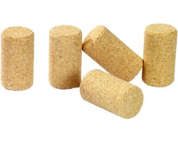 Kurken microgranulaat - Wijnkurken - Wijn bewaren - Hoge elasticiteit - 100 stuks - Natuurlijk