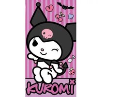 Kuromi strandlaken punk 70 x 140 cm polyester roze