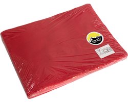 KURTT - 250 Placemats, 30x40cm Antislip Placemat van gecoat papier - Waterafstotende Onderlegger, Onderzetter - rood