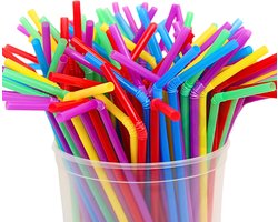 KURTT - 500x Plastic rietjes (extra stevig) - herbruikbaar rietje - buigrand 5x230mm - reusable ( europese norm EN12875-1 gecertificeerd)