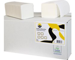 KURTT Papieren handdoekjes 2-laags, 3200 vellen 24 x 21 cm cellulose wit, Z vouw papieren handdoekjes 2 laags, handdoekjes papier