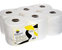 KURTT - Poetspapier (2-laags cellulose) - Poetsrol - Papier, Handdoekjes - Handdoekrol, Midi rollen, Papieren rollen, schoonmaak papier, hygiene papier, poetsrol snel absorberend, stevige papier