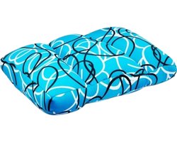 Kuschelmaxx hoofdkussen - tegen nekklachten - Blauw design - Stevig en zacht kussen met mooie print. Gevuld met microgranulaat, vormvast en wasbaar. Ideaal voor op de bank, bed of op reis. Afmeting 60 x 40 cm. 3 zones
