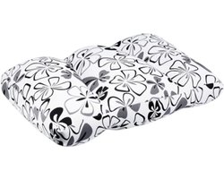 Kuschelmaxx hoofdkussen - tegen nekklachten - Bloemen nero design - Stevig en zacht kussen met mooie print. Gevuld met microgranulaat, vormvast en wasbaar. Ideaal voor op de bank, bed of op reis. Afmeting 60 x 40 cm. 3 zones