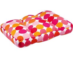 Kuschelmaxx hoofdkussen - tegen nekklachten - Oranje design - Stevig en zacht kussen met mooie print. Gevuld met microgranulaat, vormvast en wasbaar. Ideaal voor op de bank, bed of op reis. Afmeting 60 x 40 cm. 3 zones