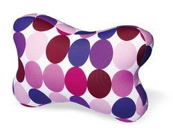 Kuschelmaxx kussen - Sierkussen gevlinderd 22 x 33 cm - punkte violet-design - Stevig en zacht - Mooie print - Gevuld met microgranulaat - Vormvast & Wasbaar - Ideaal voor op de bank, bed, auto of op reis - Inclusief Wasnet