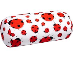 Kuschelmaxx Rolkussen - Sierkussen Rond Cilinder 17 x 33 cm - Lieveheersbeestje-design - Stevig en zacht - Mooie print - Gevuld met microgranulaat - Vormvast & Wasbaar - Ideaal voor op de bank, bed, auto of op reis