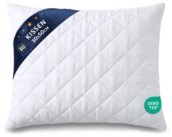 Kussen 30x50 cm met Vulling – Binnenkussen voor Sierkussens en Decoratie – Hoofdkussen Slaapkussen OEKO-TEX Gecertificeerd Wasbaar op 60 Graden Zacht Ademend Vormvast Wit 30 x 50 cm