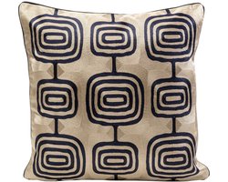 Kussen Catena Square taupe en zwart Kare Design