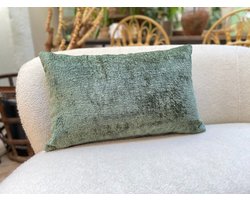 Kussen chenille groen