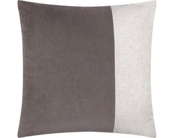 Kussen - Decoratiekussen Sierkussen - Woonkamer Aankleden - Zacht Gewassen Fluweel - 50x50cm - Taupe
