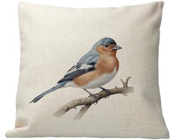 Kussen - Design - Vogel - Vink - Linnen - Kleurvast - inclusief vulling
