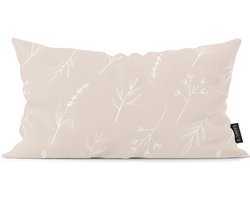 Kussen floral beige 50 x 30 cm / Binnen