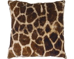kussen fluweel jungle giraffe print 45x45cm*