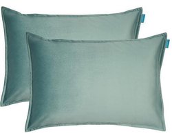 KUSSEN FLUWEEL MINT 40×60 CM SET VAN 2 SIERKUSSENS