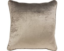 kussen fluweel taupe 45x45cm