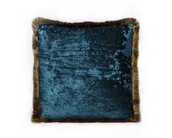 Kussen franje Cannes blauw Kare Design