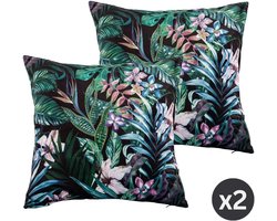 Kussen (gevuld) AMBIANCE PRINT 45X45CM, hibiscus - ShopVlot