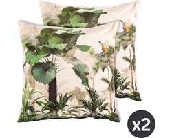 Kussen (gevuld) AMBIANCE PRINT, SET/2, 45x45cm, jungle