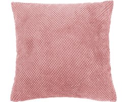 Kussen (gevuld) BUBBLE, SET/2, 45x45cm, dustry rose, rits