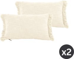 Kussen (gevuld) COTTON SLUB SOLID, SET/2, 30x50cm, ivoor