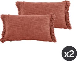 Kussen (gevuld) COTTON SLUB SOLID, SET/2, 30x50cm, rust