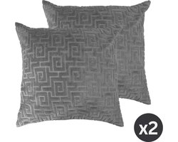 Kussen (gevuld) GREEK, SET/2, 45x45cm, castle rock