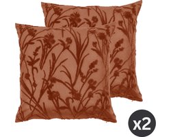Kussen (gevuld) IRIS, SET/2, 45x45cm, rust