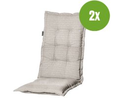 Kussen hoge rug ca.123x50cm Outdoor Richmond natural 2 stuks