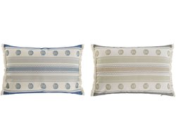 Kussen Home ESPRIT Blauw Beige 60 x 10 x 45 cm (2 Stuks)