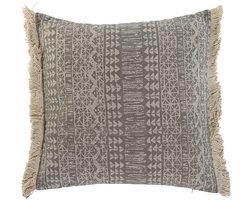 Kussen Home ESPRIT Grijs Natuurlijk Boho 45 x 8 x 45 cm