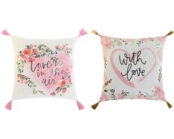 Kussen Home ESPRIT Romantiek 45 x 5 x 45 cm (2 Stuks)