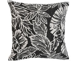 Kussen Home ESPRIT Wit Zwart Bedrukt 45 x 15 x 45 cm