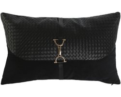 Kussen Home ESPRIT Zwart Gouden 50 x 10 x 30 cm
