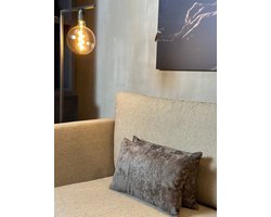 Kussen in gemêleerd glitter patroon - Marcell Taupe CLAUDI - 30x45 cm