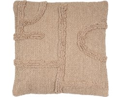 Kussen Joya Brown 45 x 45 cm - Luxe Wollen Sierkussen met Scandinavisch Design