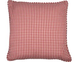 kussen katoen rood ruit 55x55cm