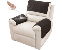 Kussen Kussen Armleuning Pad 3-delige Set - Sofa Armleuning Hoes - Fauteuil Armleuning Hoes - Hoofdsteun Hoes - Antislip Gewatteerde Meubelbeschermer - 38cmx57cm - geruit zwart