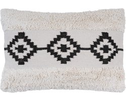 Kussen Lenny - Black - 40 x 60 cm - Trend - Berber - Bohemian