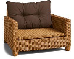 Kussen Lounge Tuinmeubelen - Rugkussen 40x70 cm Rug Rattan Ideaal voor balkon terras loungeset buiten comfort vulling dik duurzaam Bruin