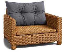 Kussen Lounge Tuinmeubelen - Rugkussen 40x70 cm Rug Rattan Ideaal voor balkon terras loungeset buiten comfort vulling dik duurzaam Grafiet