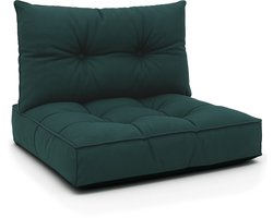 Kussen Lounge Tuinmeubelen - Set: zitkussen 60x60 cm en rugkussen 40x60 cm Rug Rattan Ideaal voor balkon terras loungeset buiten comfort vulling dik duurzaam Groente