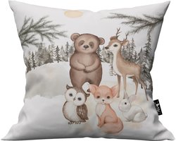 kussen Magic forest- bosdieren- kinderkamer-kinderkamerdecoratie-kinderkameraccessoires