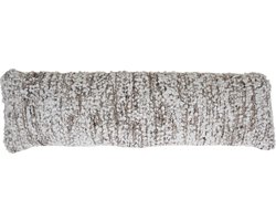 Kussen Mica Naturel/Brown 30 x 100 cm - Luxe Sierkussen met Bouclé Look