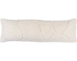 Kussen Navi Naturel 30 x 100 cm - Luxe Wollen Sierkussen met Organisch Patroon