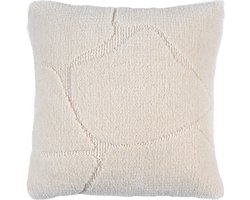 Kussen Navi Naturel 45 x 45 cm - Luxe Wollen Sierkussen met Organisch Patroon