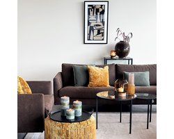 Kussen Nona print 2 45x45cm goud