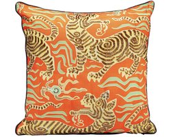 Kussen oranje tijgers Kare Design